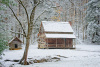 "Henry Whitehead Cabin in the snow"